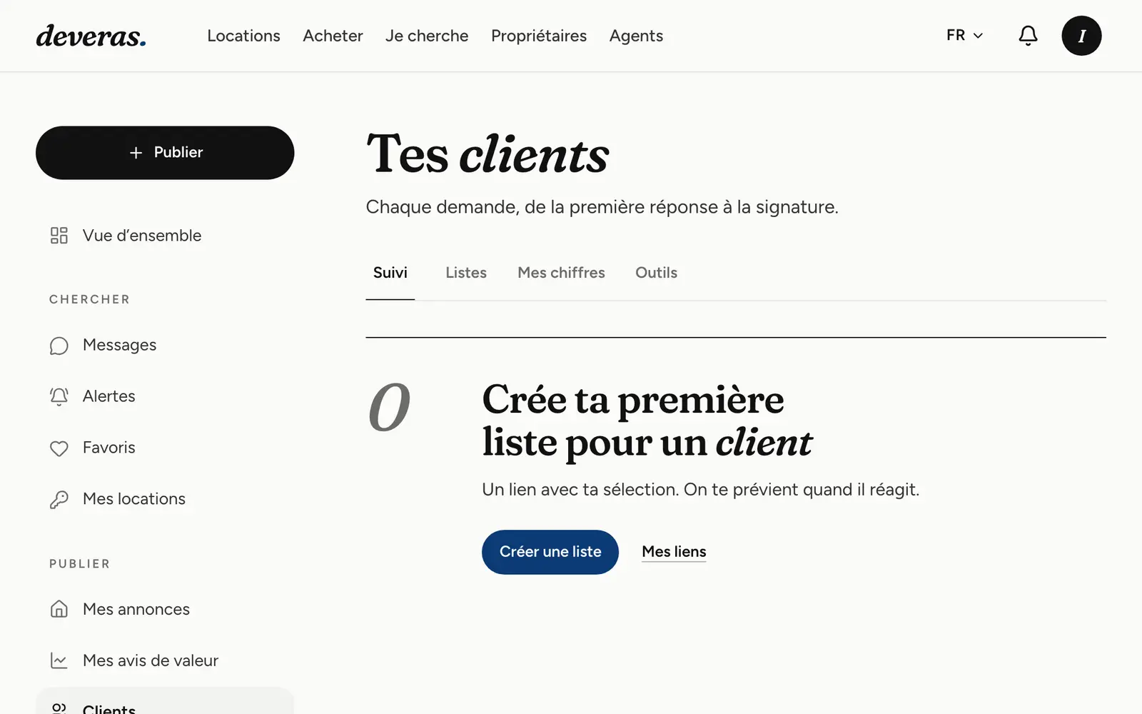 Tableau de suivi des demandes par étape