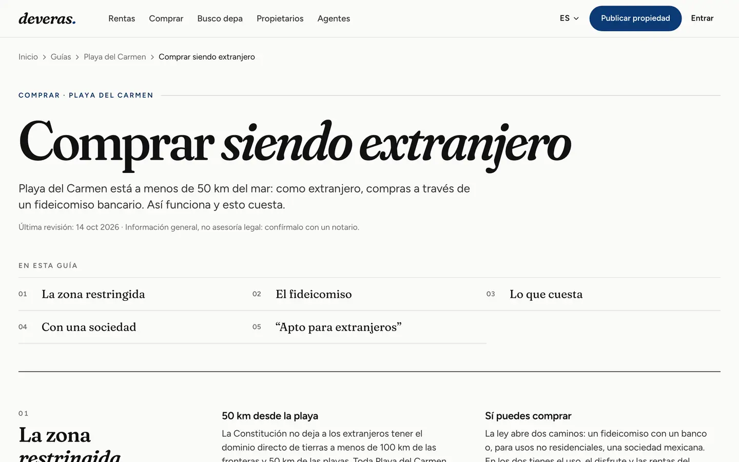Guía de Deveras: comprar siendo extranjero en Playa del Carmen