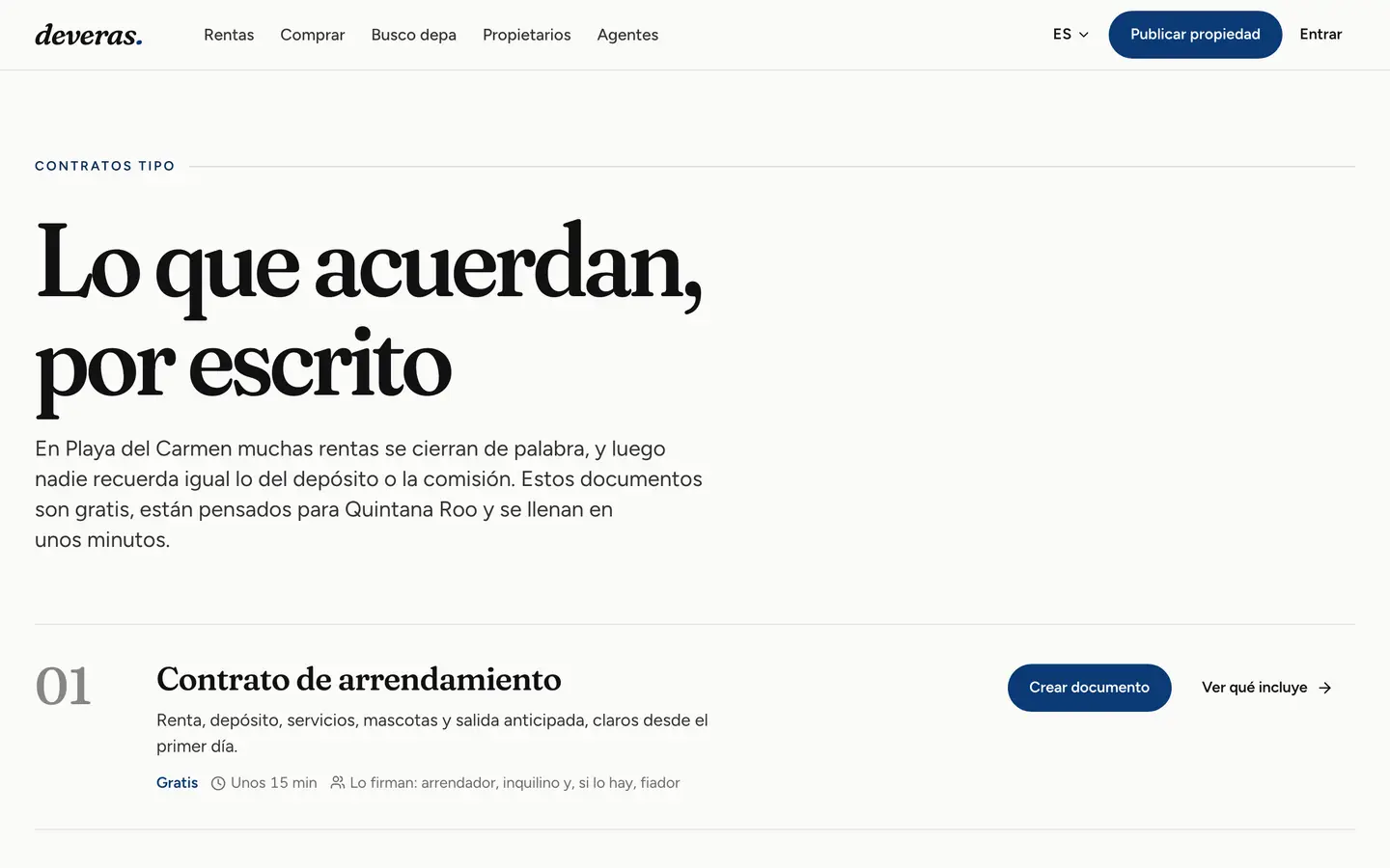 Los documentos de Deveras, entre ellos el acuerdo de comisión compartida